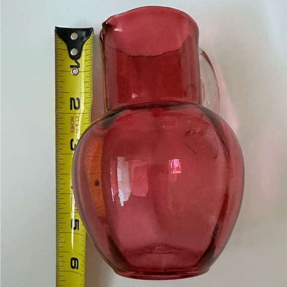 Antique Cranberry Glass Jug - Picture 3 of 7